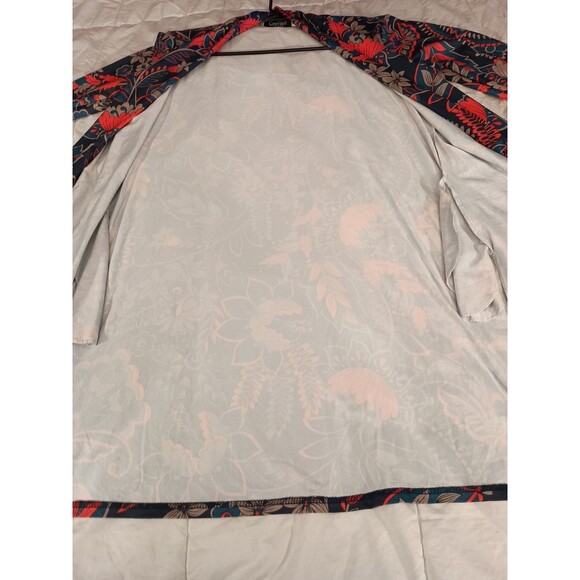 Camisa Open Top Size L Multicolor Floral Pockets - Picture 7 of 9